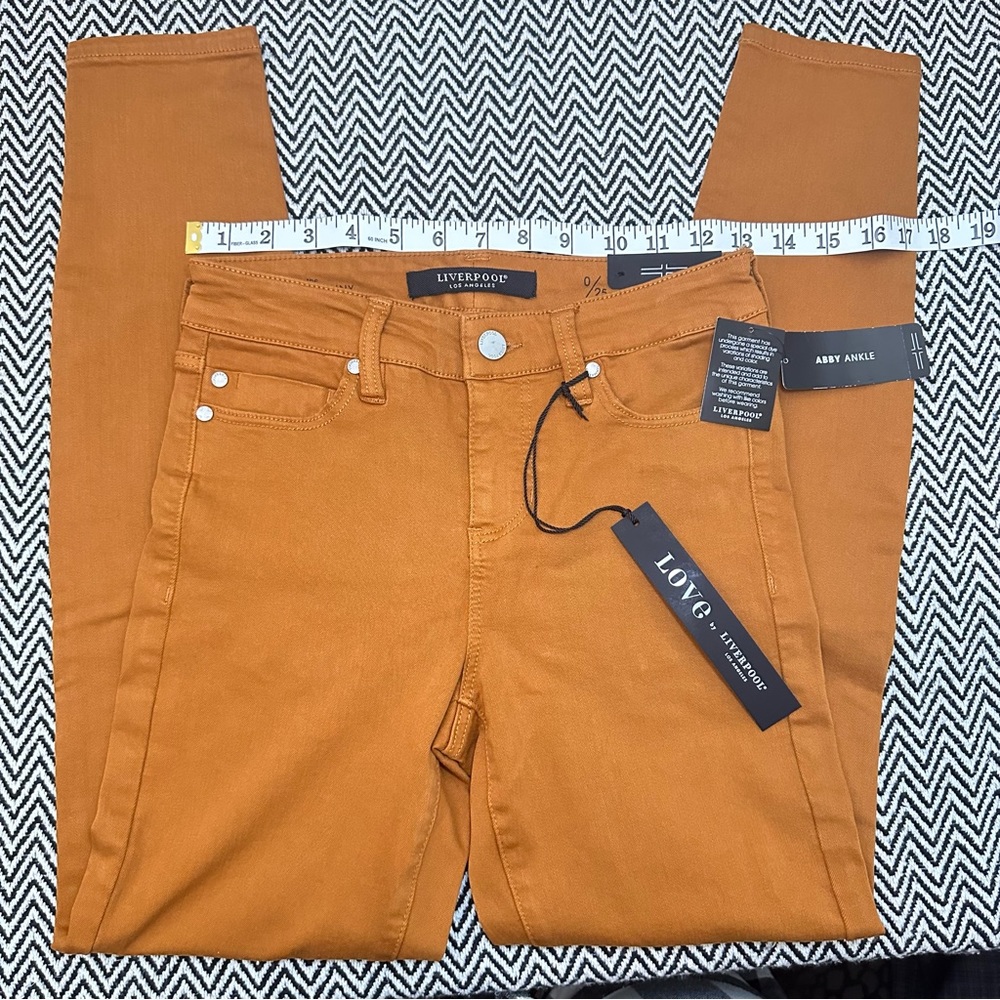 Liverpool | Liverpool Abby Ankle Skinny Zip Up Jean in Burnt Copper | Sz 0/25